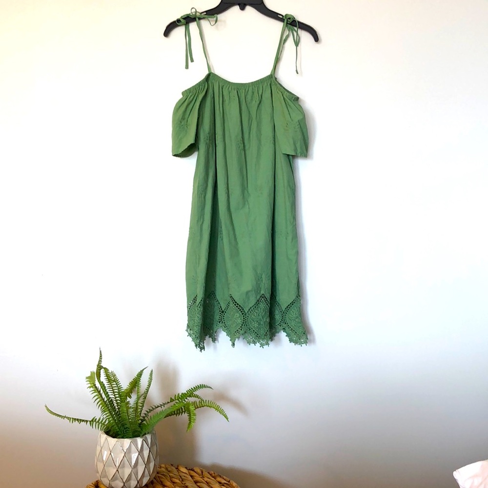 Copper key Green Boho dress